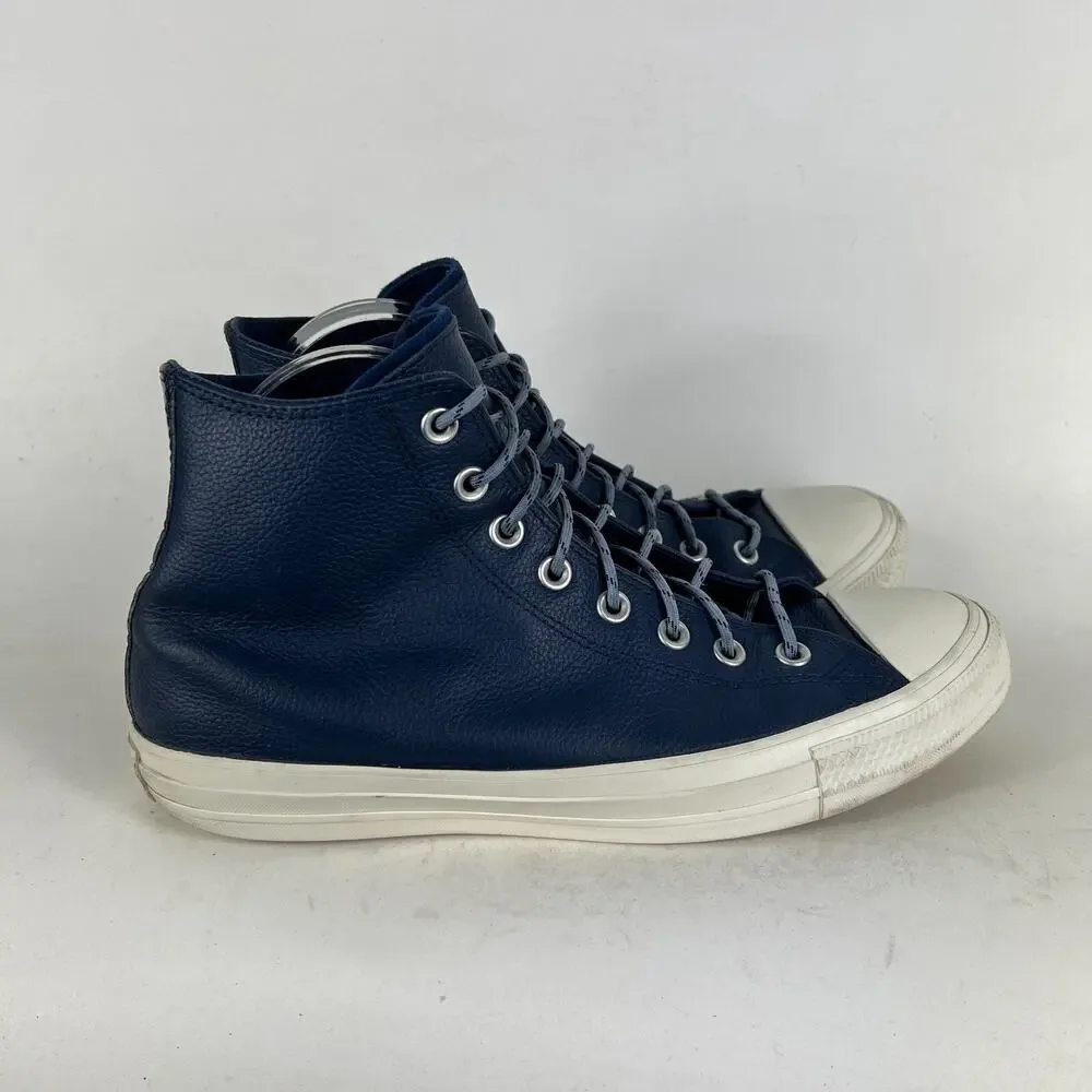 Converse CTAS Hi Limo Sneaker Womens 9 Blue Leather Skateboard Shoes 163338C - Picture 2 of 10